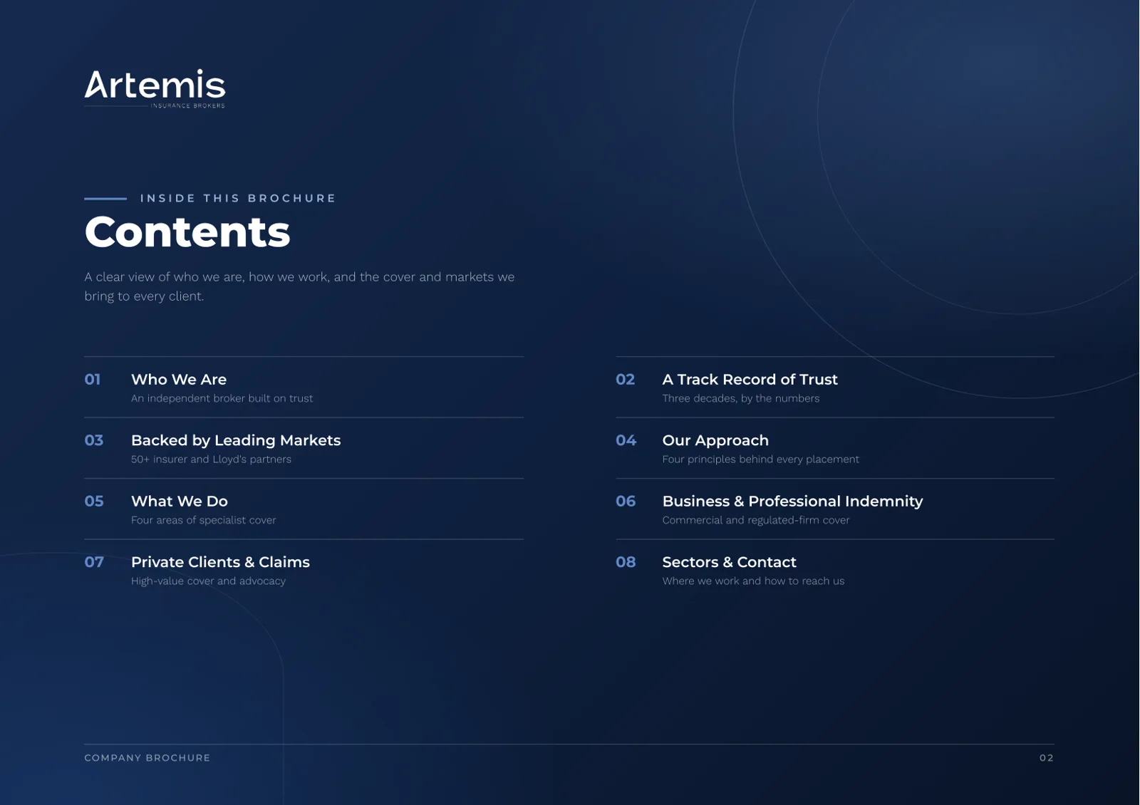 Artemis_company_brochure