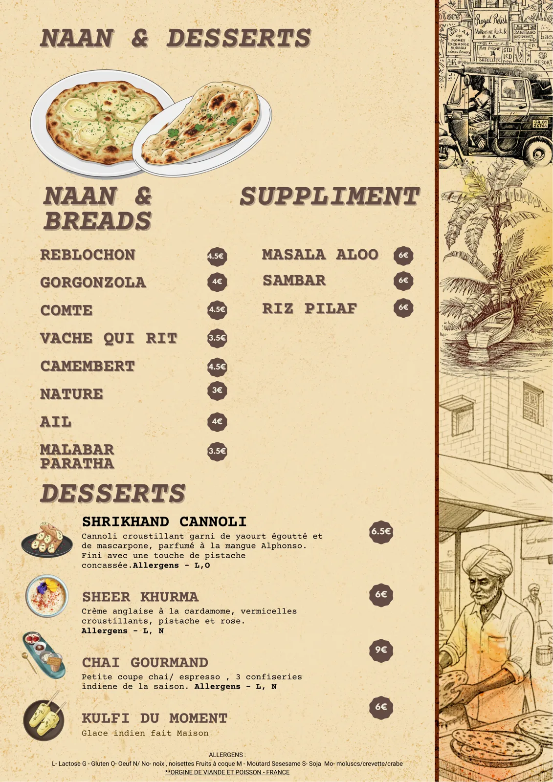 Debs Menu New
