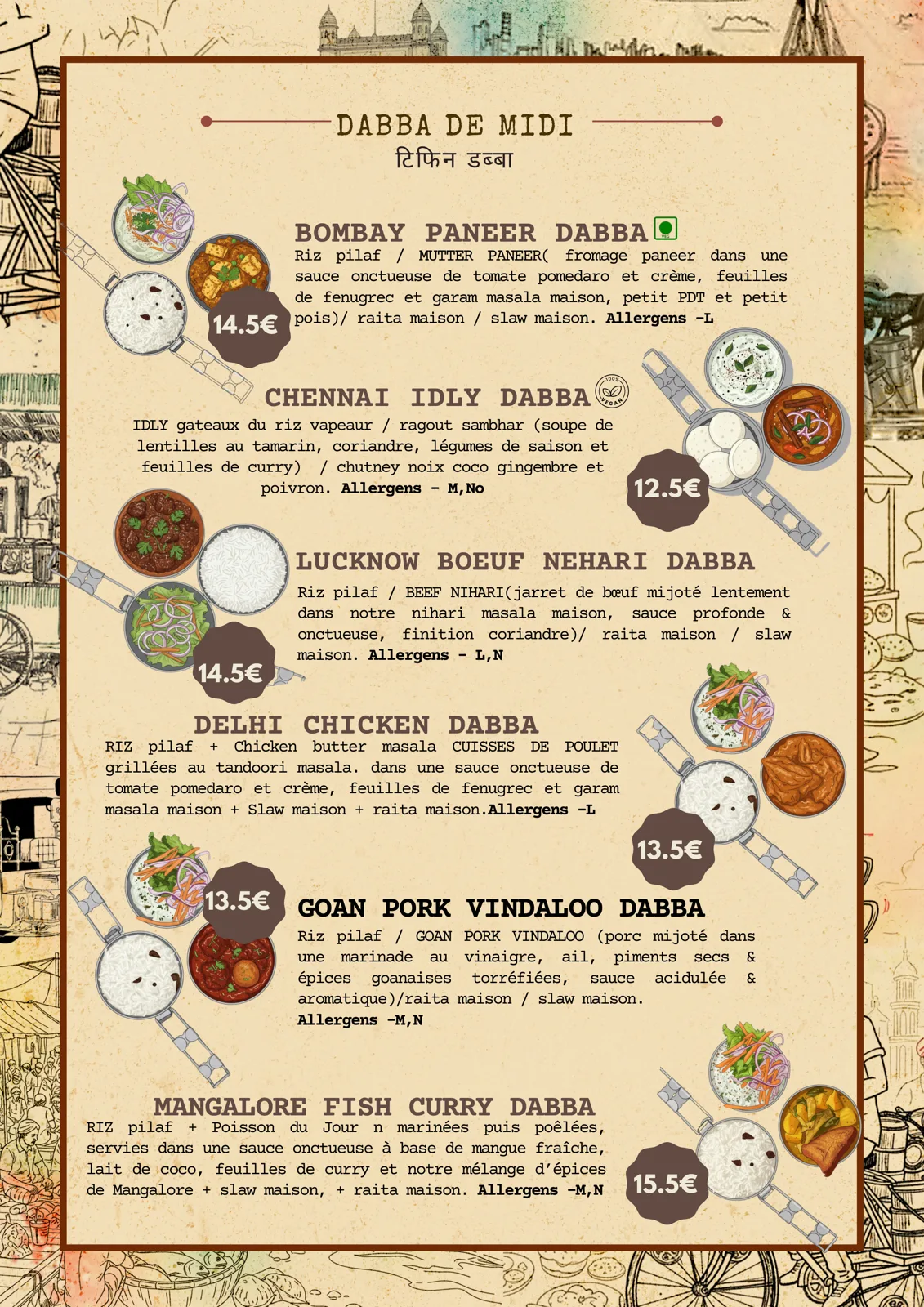 Debs Menu New
