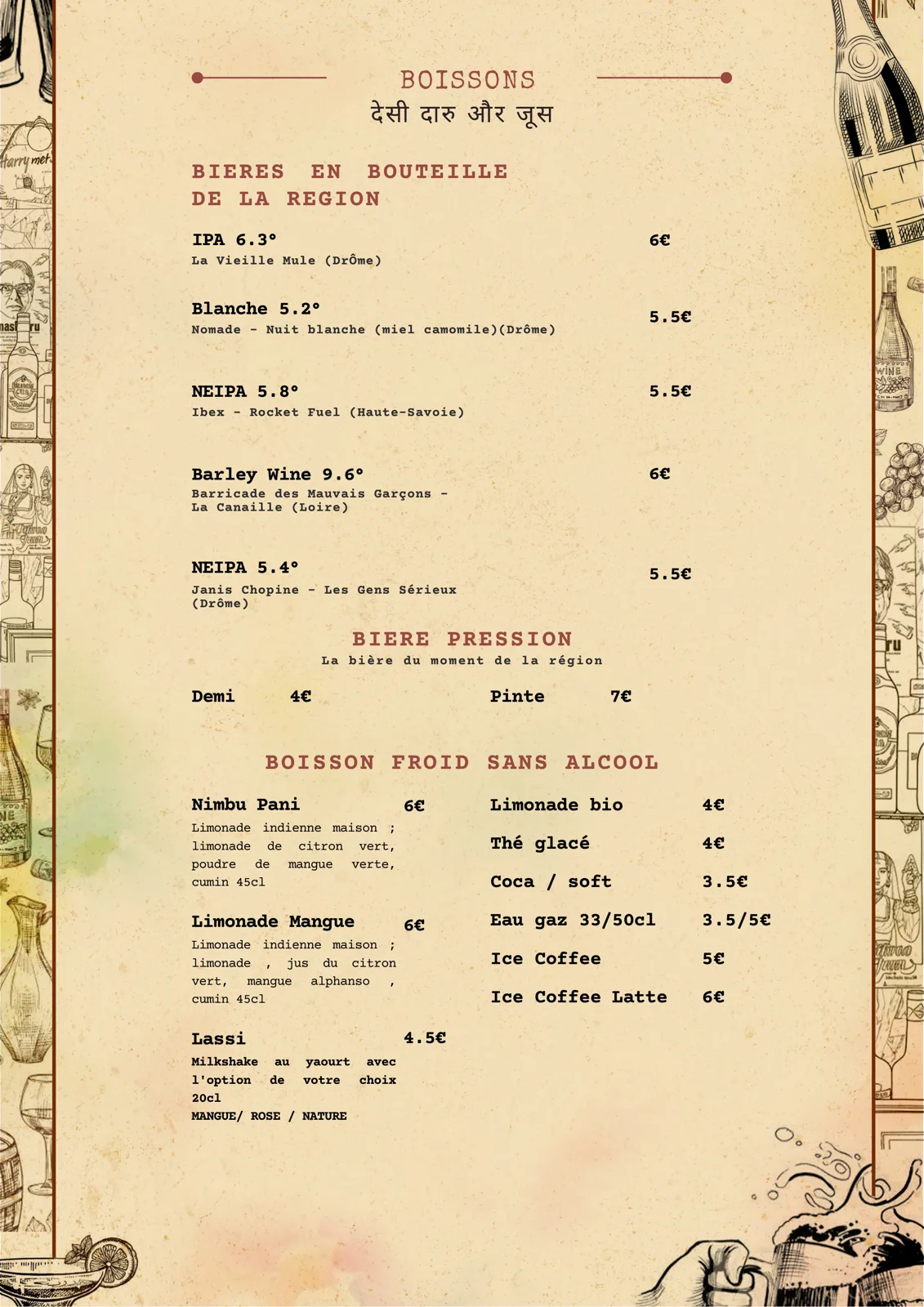 Debs Menu New