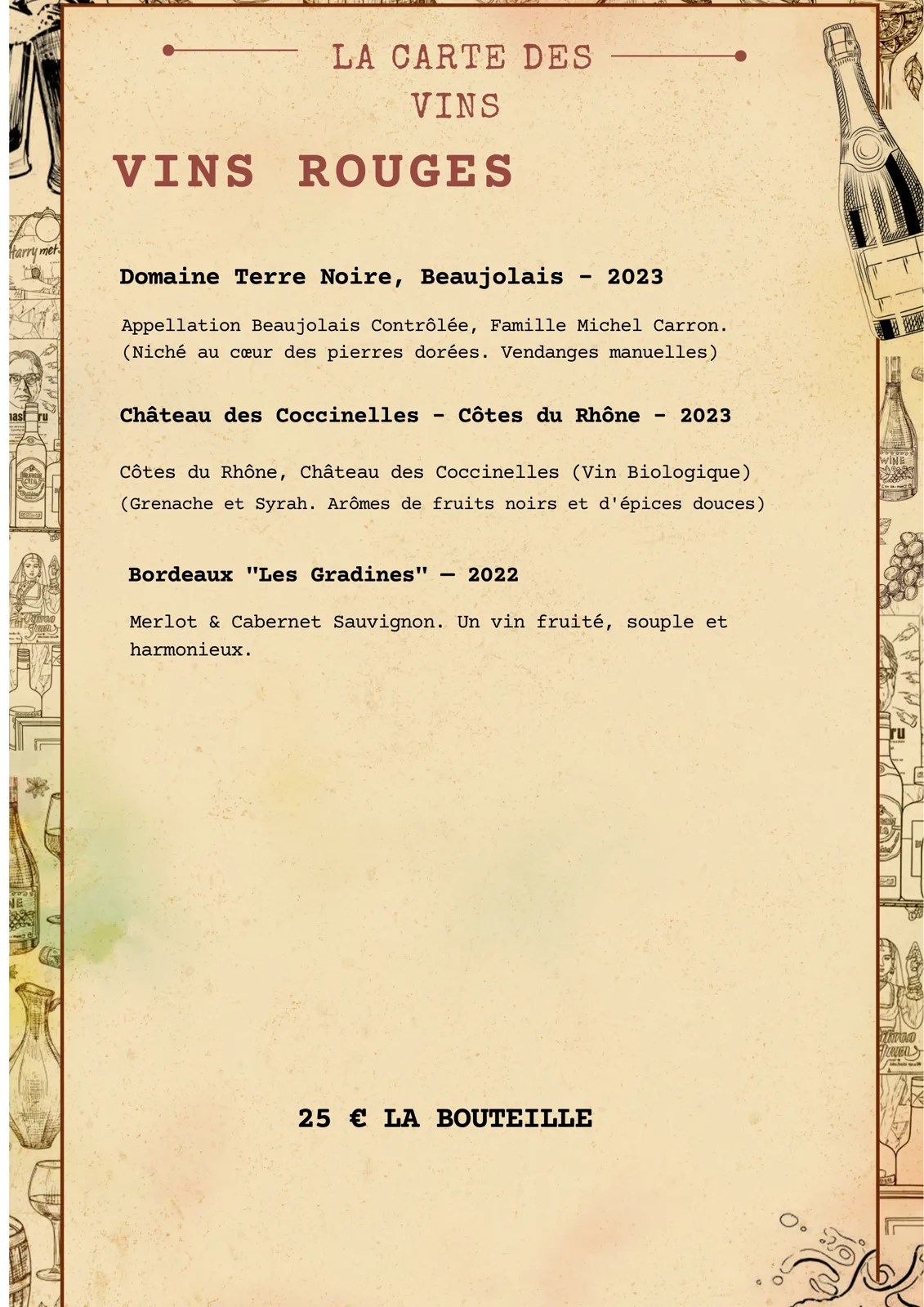 Debs Menu New
