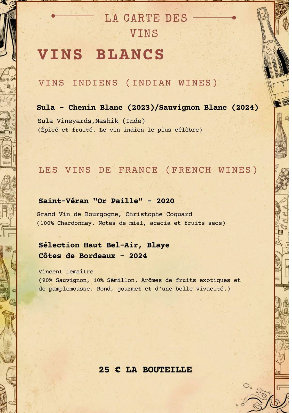 Debs Menu New