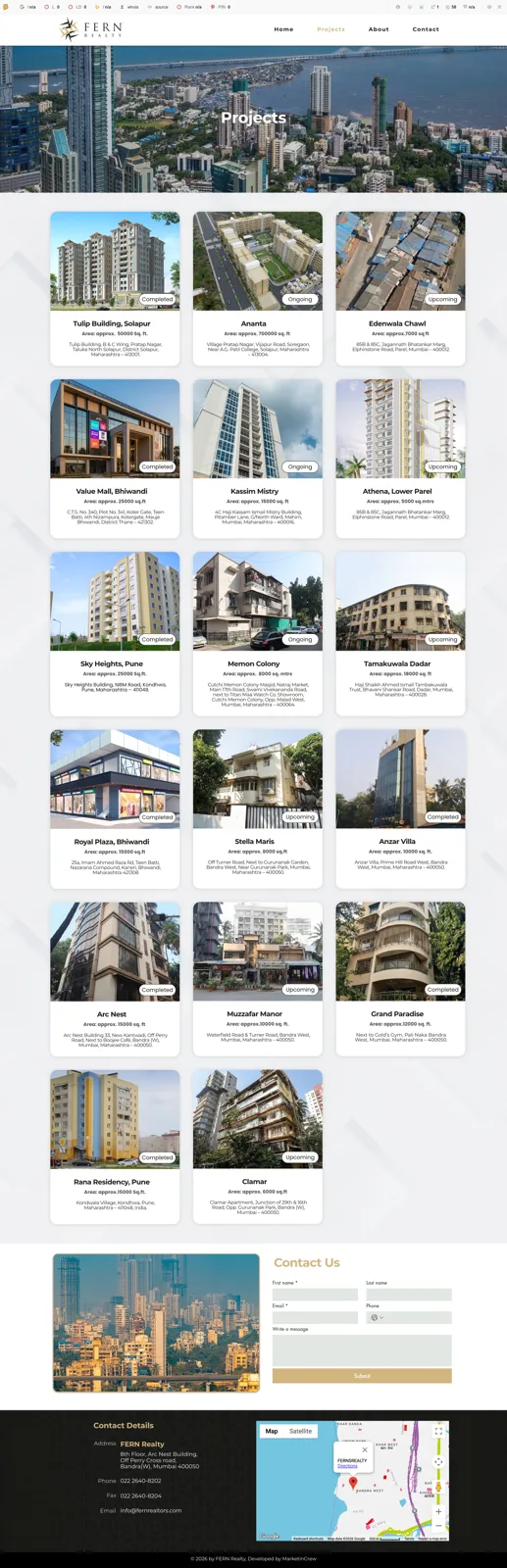 Fern Realty Website Screenshot