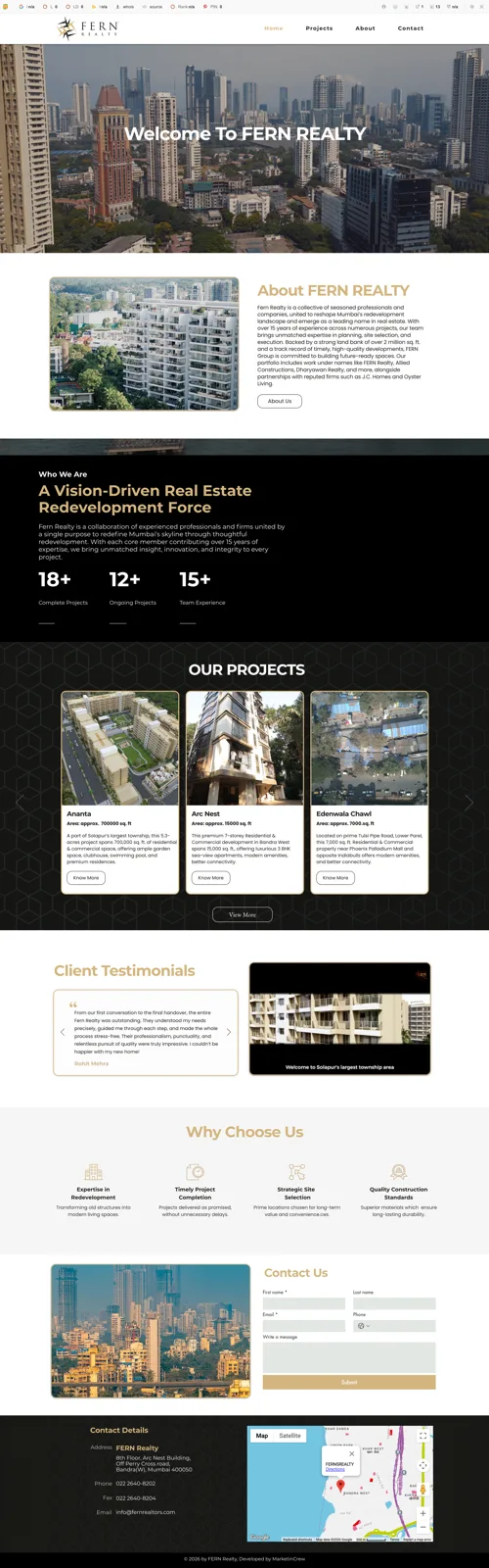 Fern Realty Website Screenshot