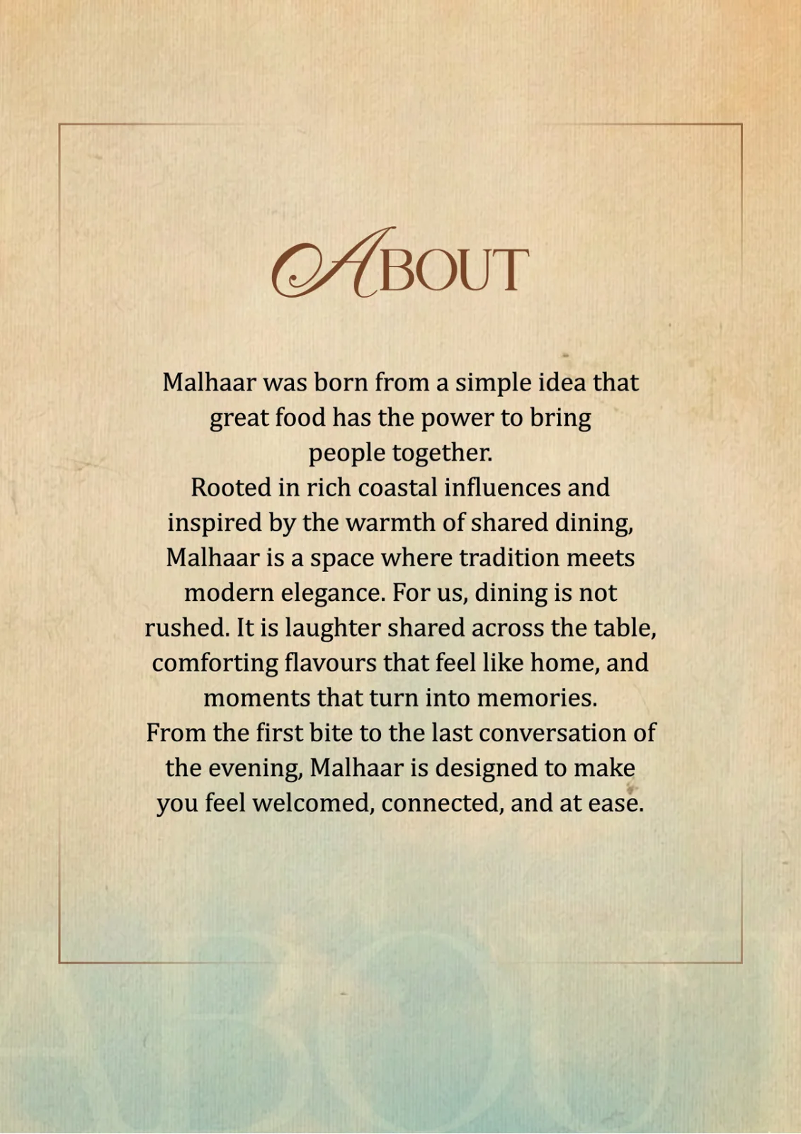 Malhar Santacruze Menu 22 May