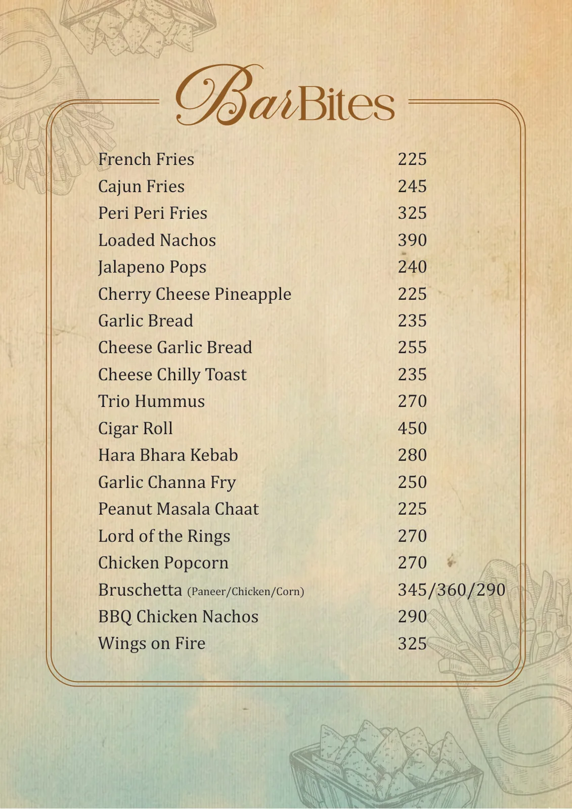 Malhar Santacruze Menu 22 May