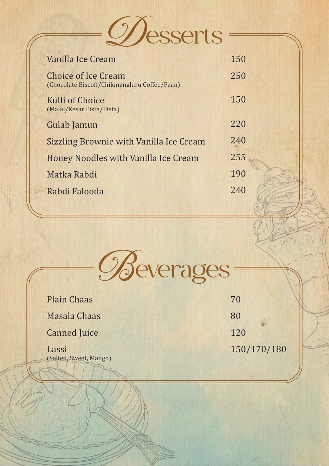 Malhar Santacruze Menu 22 May