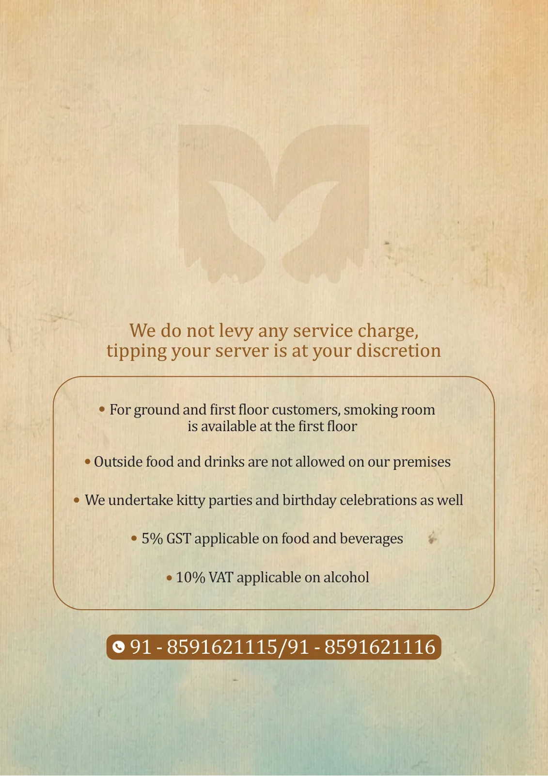 Malhar Santacruze Menu 22 May