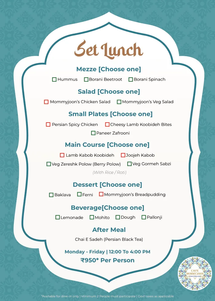 Set Lunch Updated