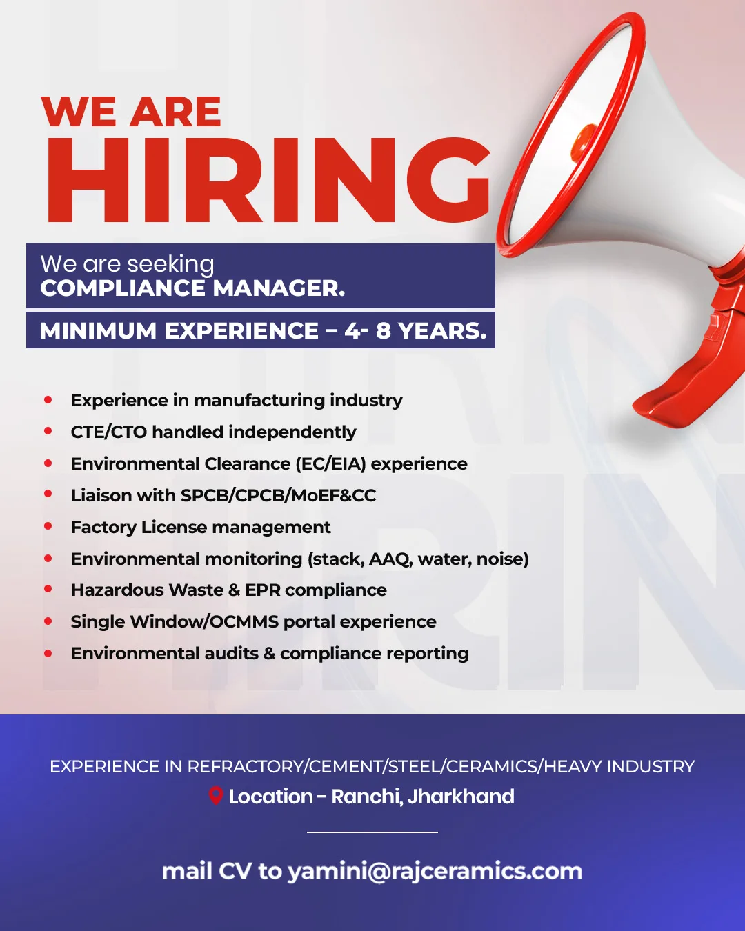 Raj Cera Hiring Post