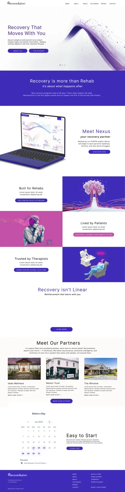 Home Page Recoverlution Website