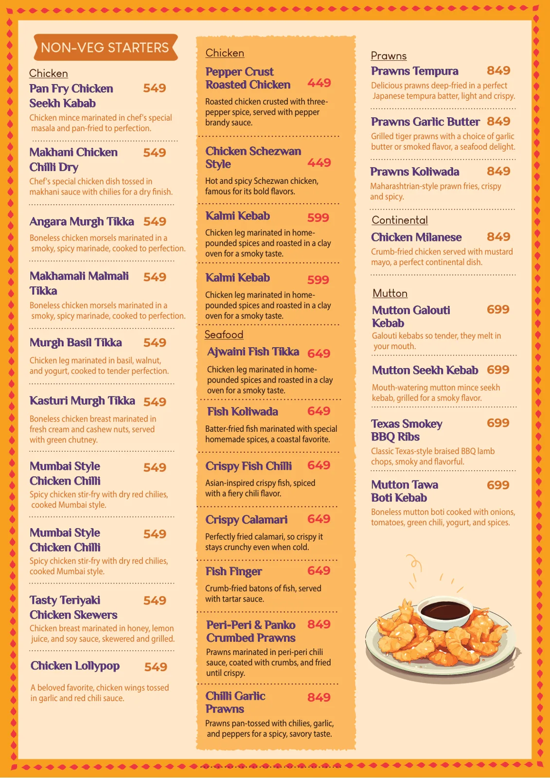 Menu With Illust