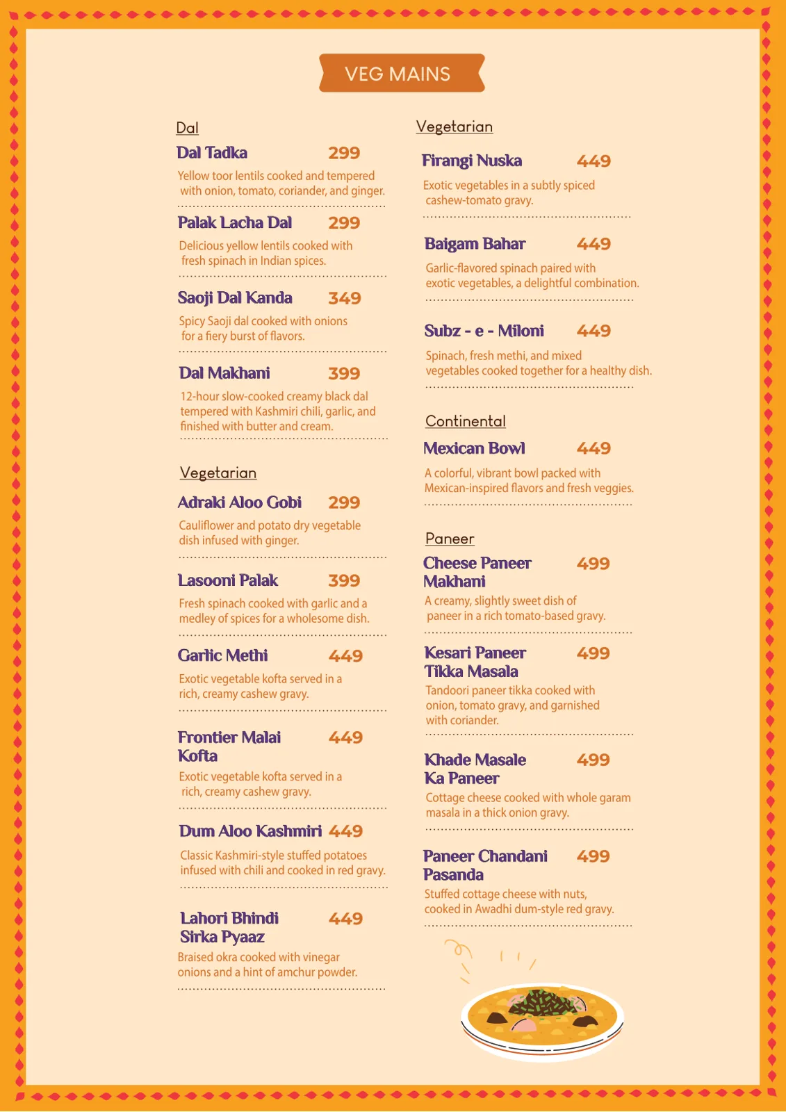 Menu With Illust