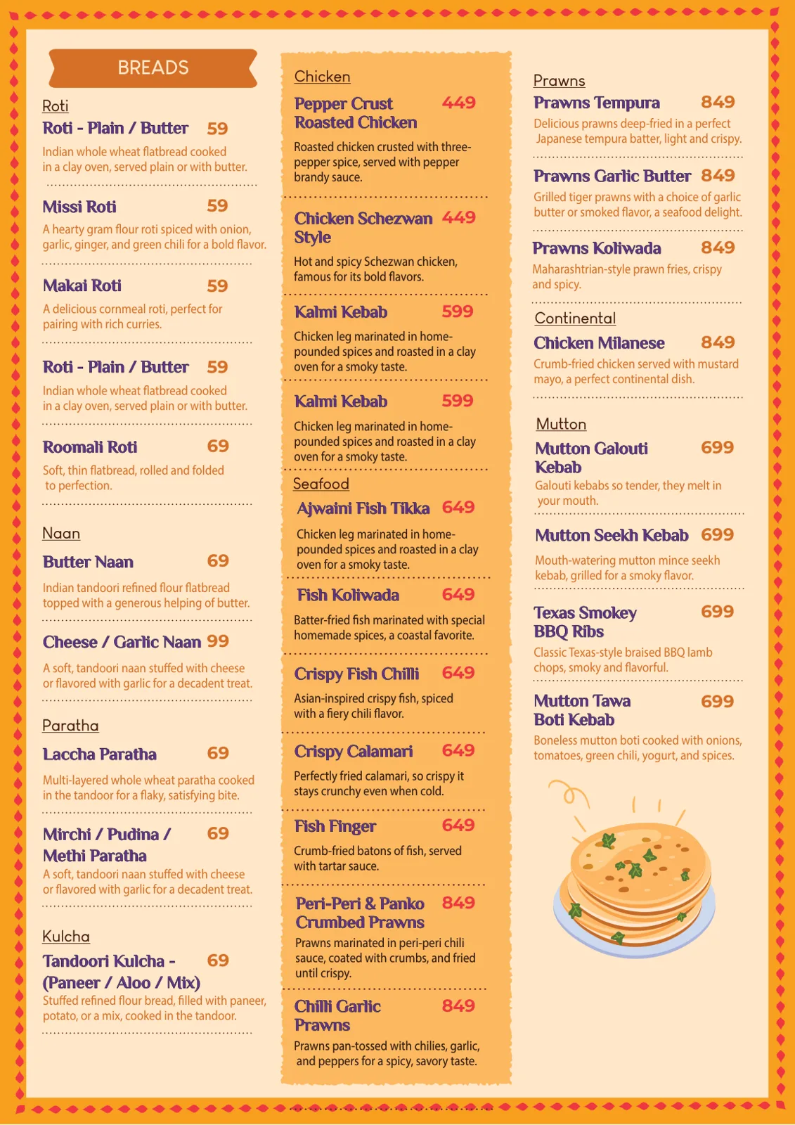 Menu With Illust