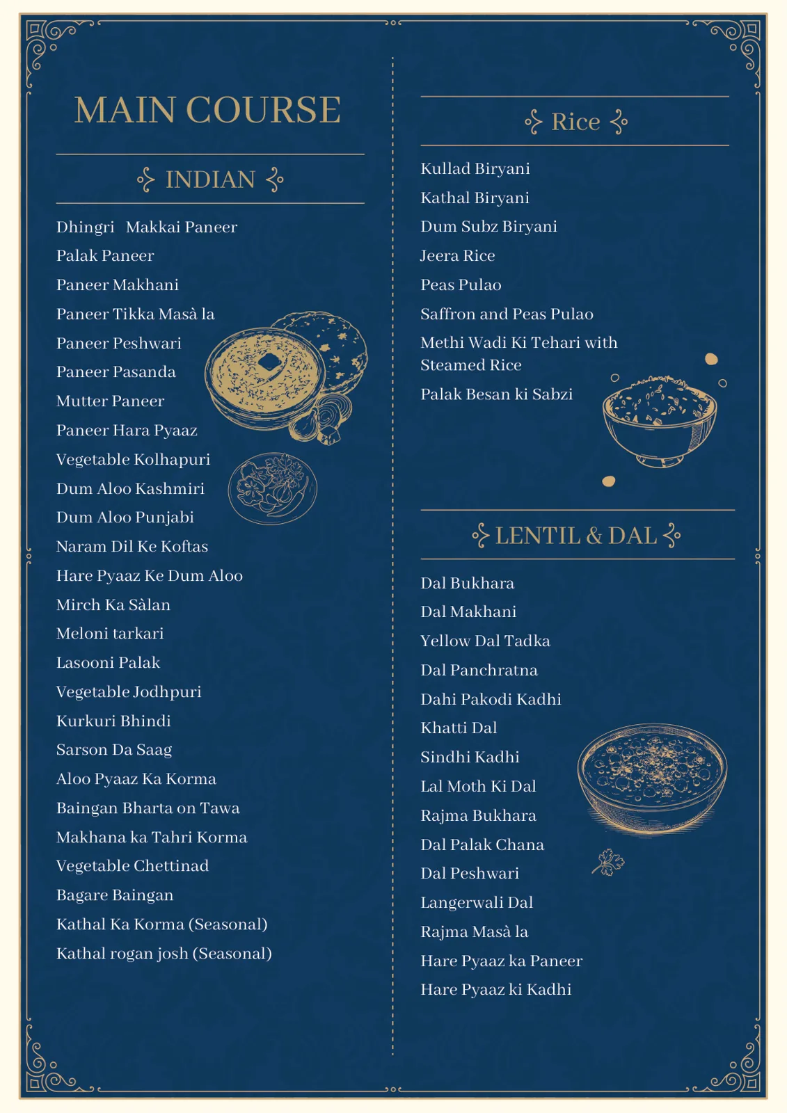 Menu New List Pure Veg