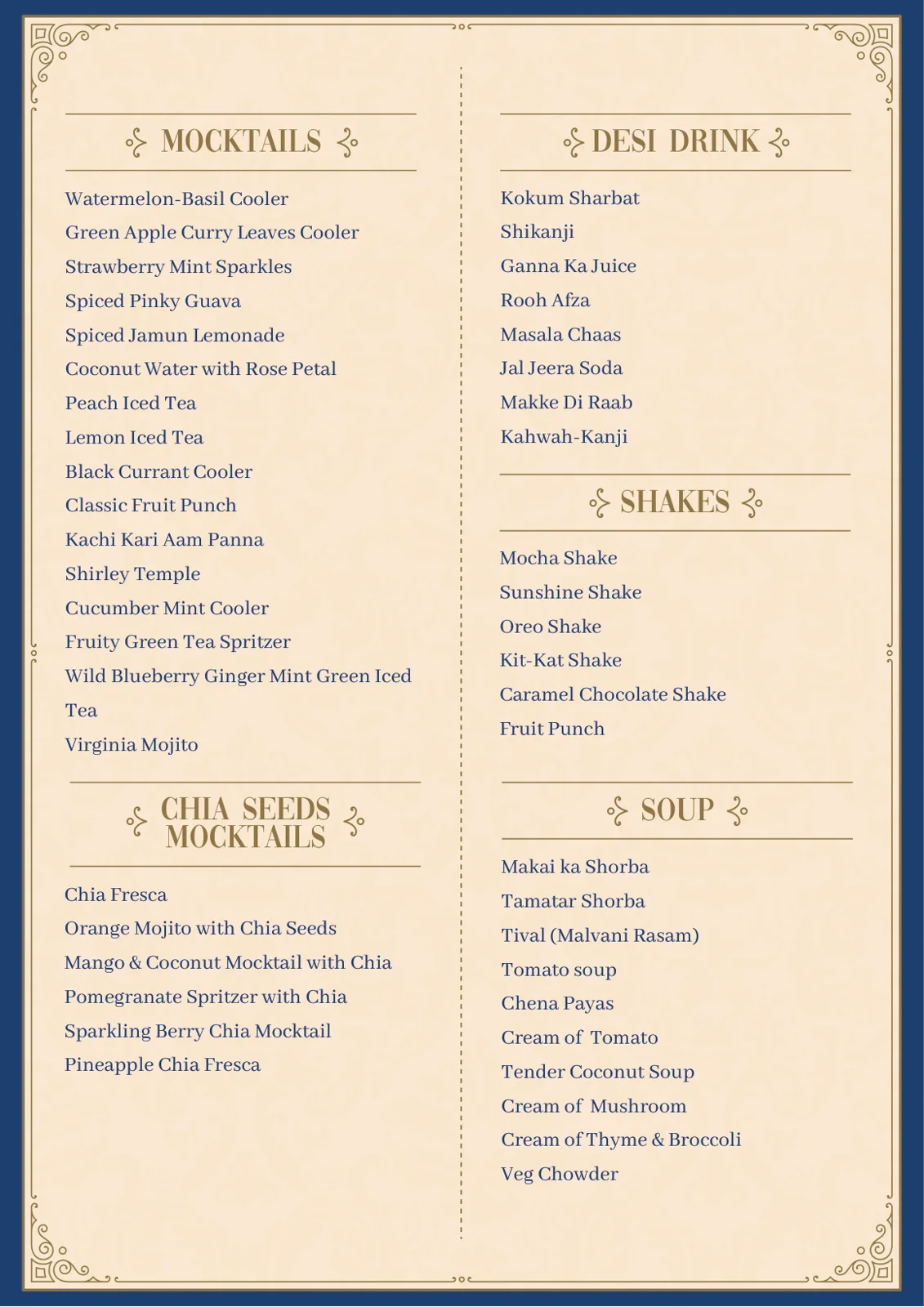 Yellow Menu New List Pure Veg