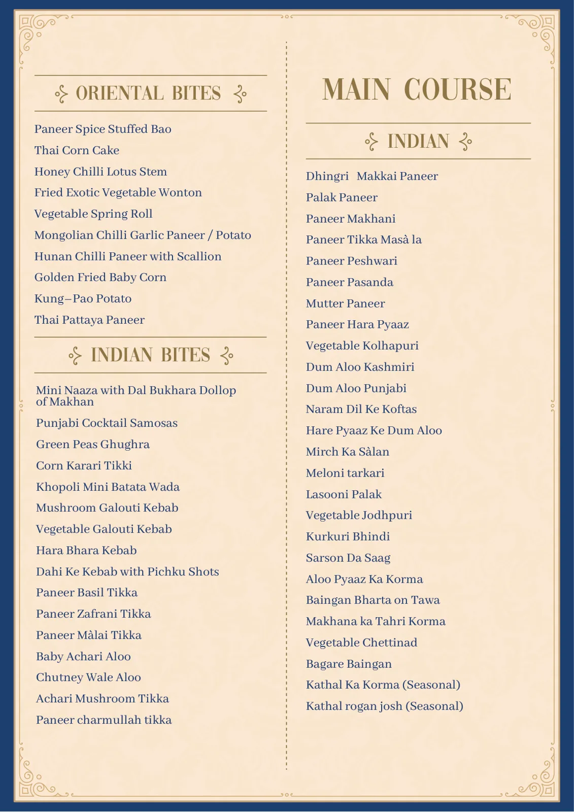 Yellow Menu New List Pure Veg