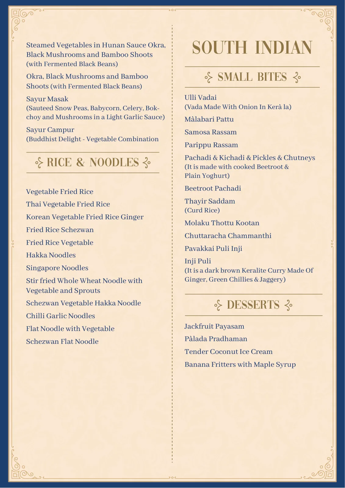 Yellow Menu New List Pure Veg