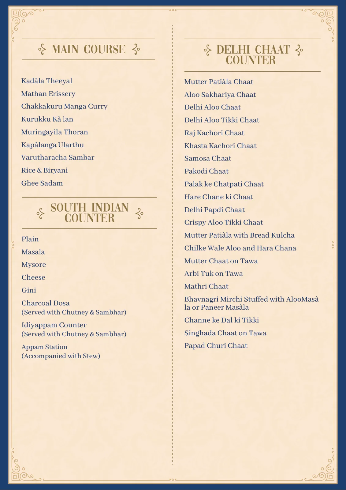 Yellow Menu New List Pure Veg